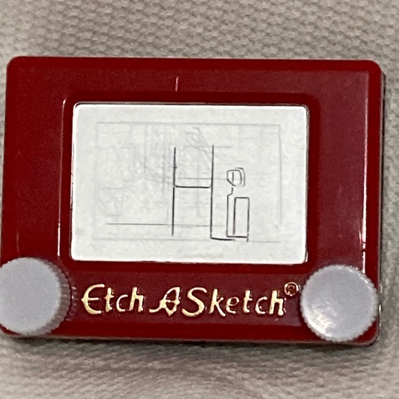 Super Cute Mini Etch-a-Sketch, Red, Classic Toy - Picture 3 of 4